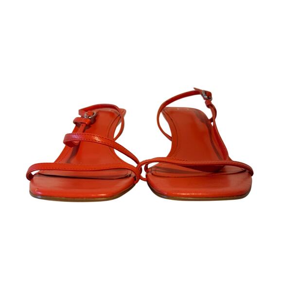Marc Fisher Schutz Heloise Sandal Kitten Heels Womens Sz 9.5 Orange Y2K Resort - Picture 4 of 12